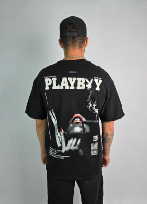 CAMISETA NEGRA OVERSIZE PLAYBOY