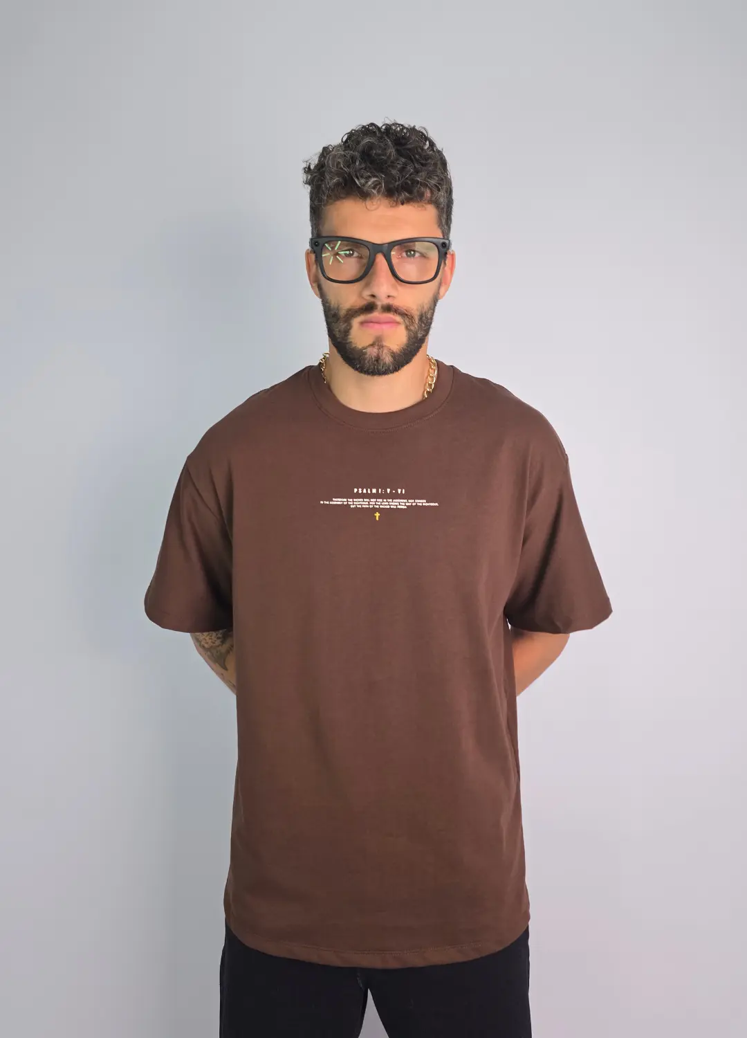 CAMISETA CAFÉ OVERSIZE SHALOM - Imagen 2