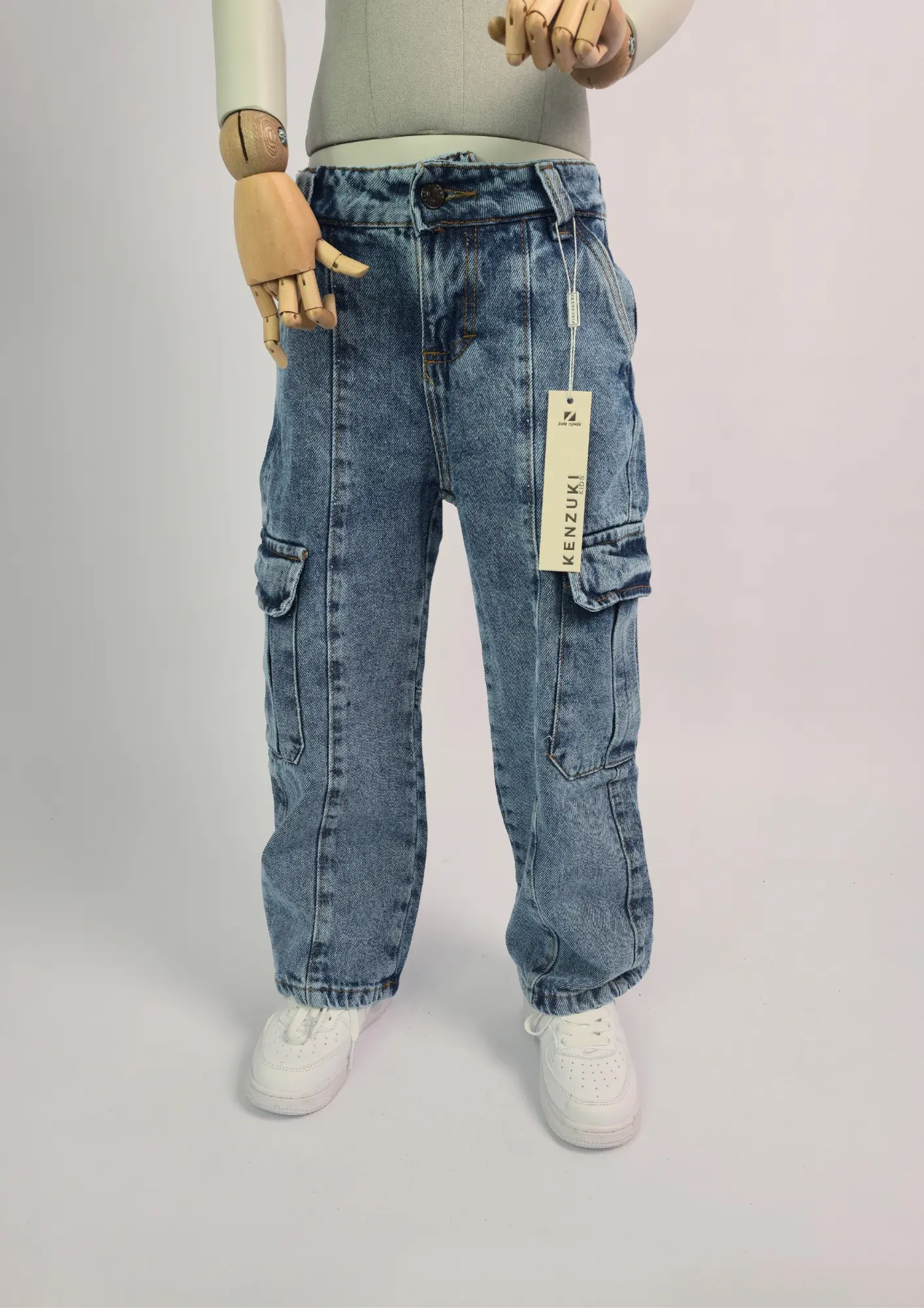 JEAN CARGO KIDS BLUE WASH