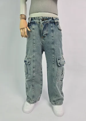 JEAN CARGO KIDS BLUE RUSH