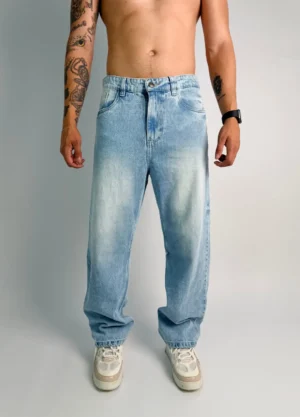 JEAN OVERSIZE AZUL CLARO DESGASTADO