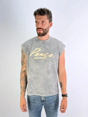CAMISILLA HOMBRE-ACID WASH-GREY PEACE